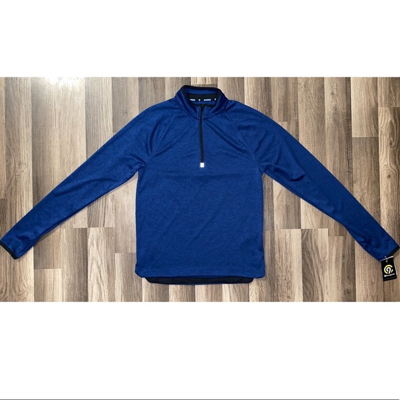 Marled Blue Champion Running Quarter Zip - Picture 5 of 8